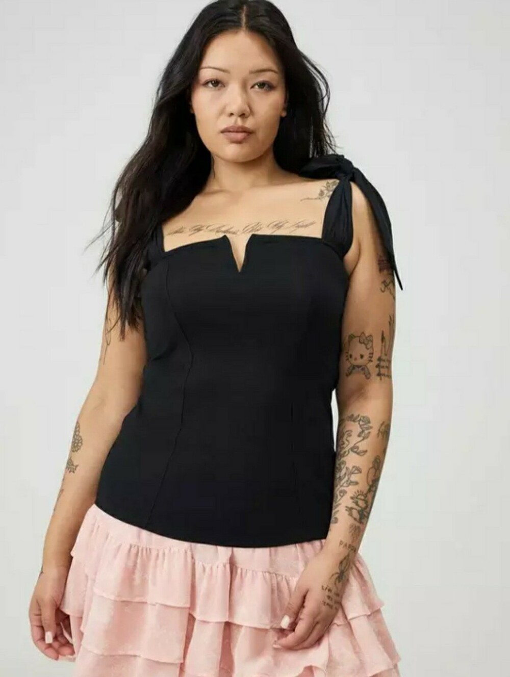 Torrid Foxy Tie Strap Corset Tank